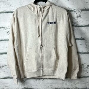 Victoria’s Secret Pink Zip Up Hoodie Sweatshirt size M NWT